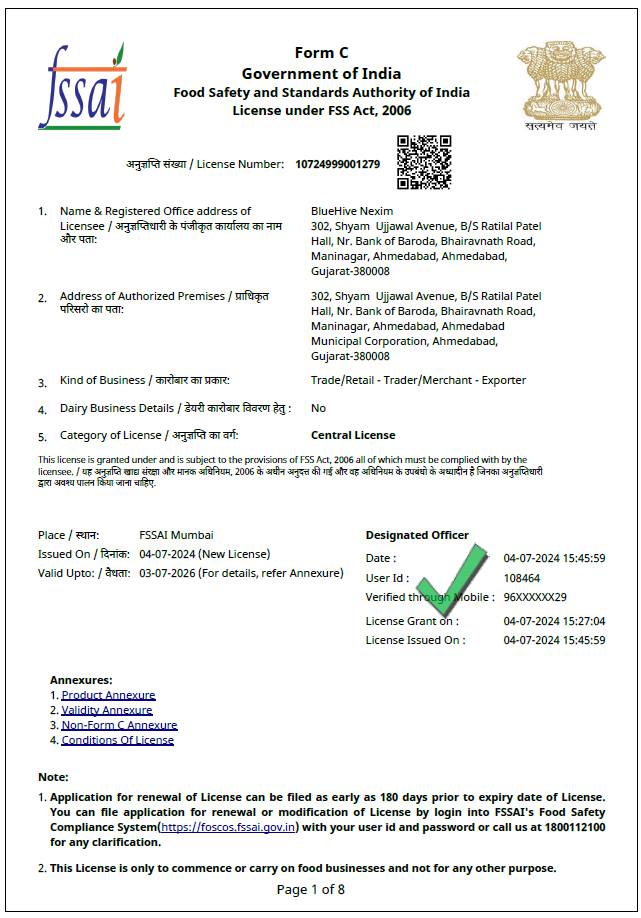 FSSAI License